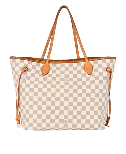 Neverfull MM, &pound;695, Handbags, White, Canvas, Front view